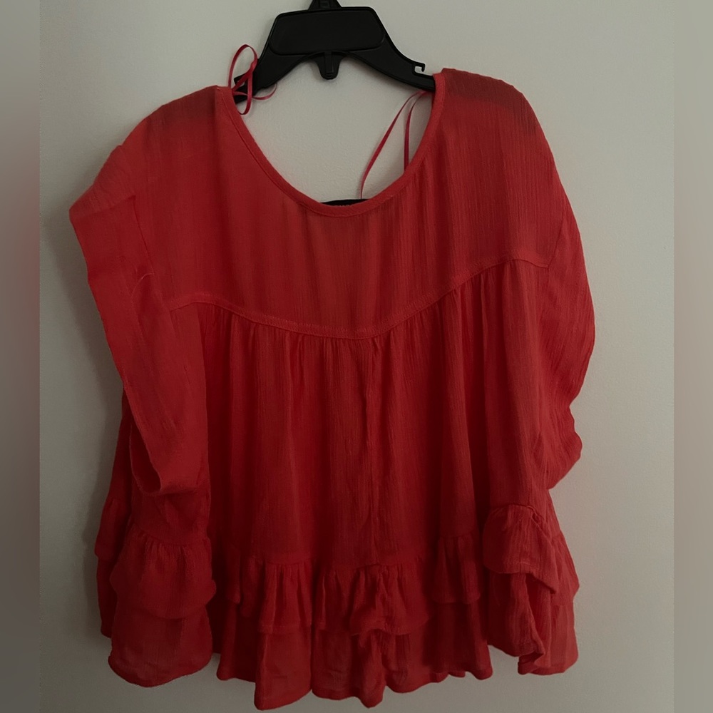 Red Ruffle Top - Picture 3 of 3